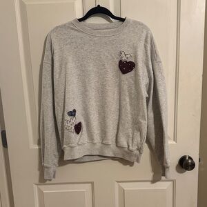 Hollister Light Gray Crewneck Sweatshirt